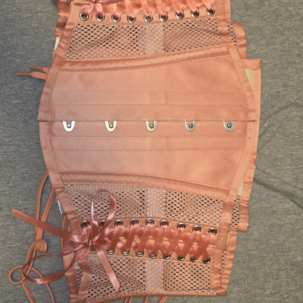 Mystic Pink Mesh Corset